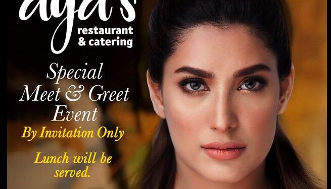 Aga’s Restaurant & Catering Welcomes Mehwish Hayat as Global Brand Ambassador