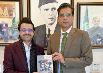 Kashmiri Scholar Saud Sultan Presents His Book to Consul General Aftab Chaudhry
