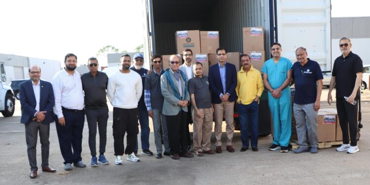 ہیوسٹن سے پاکستان کیلئے 40 فٹ انسانی امدادی کنٹینر روانہ