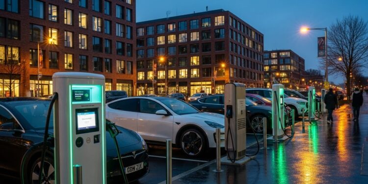 شوگر لینڈ میں الیکٹرک گاڑیوں کے چارجنگ اسٹیشنز کا افتتاح