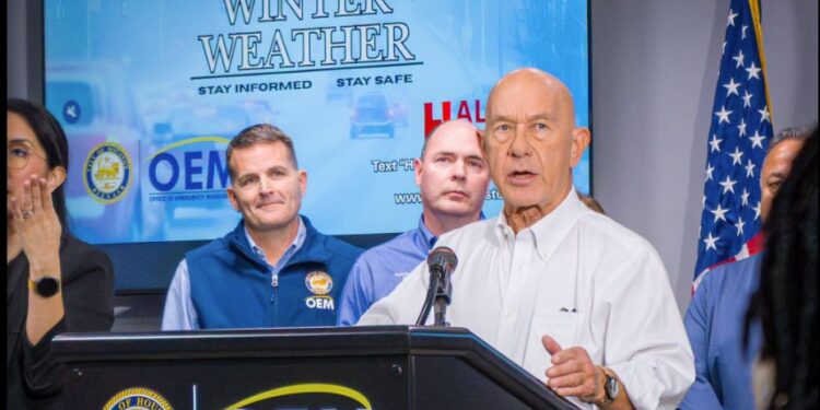 Mayor Whitmire Warns Houston Residents: Take Precautions Ahead of Winter Storm
